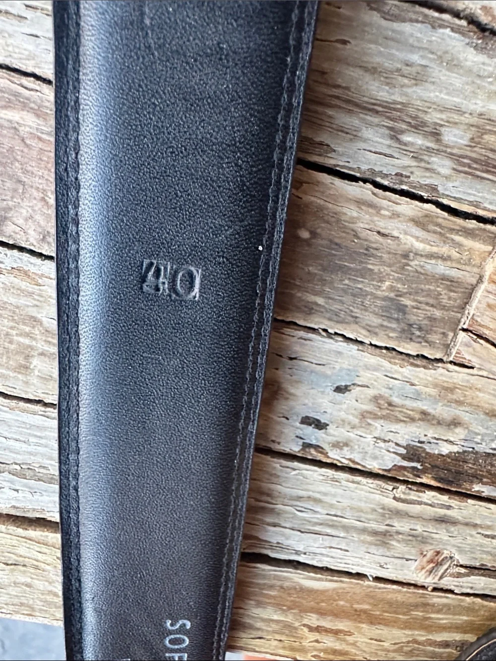 Bill Lavin Soft Collection Black Leather Belt Mens 40 Hand Made/Sewn Fine